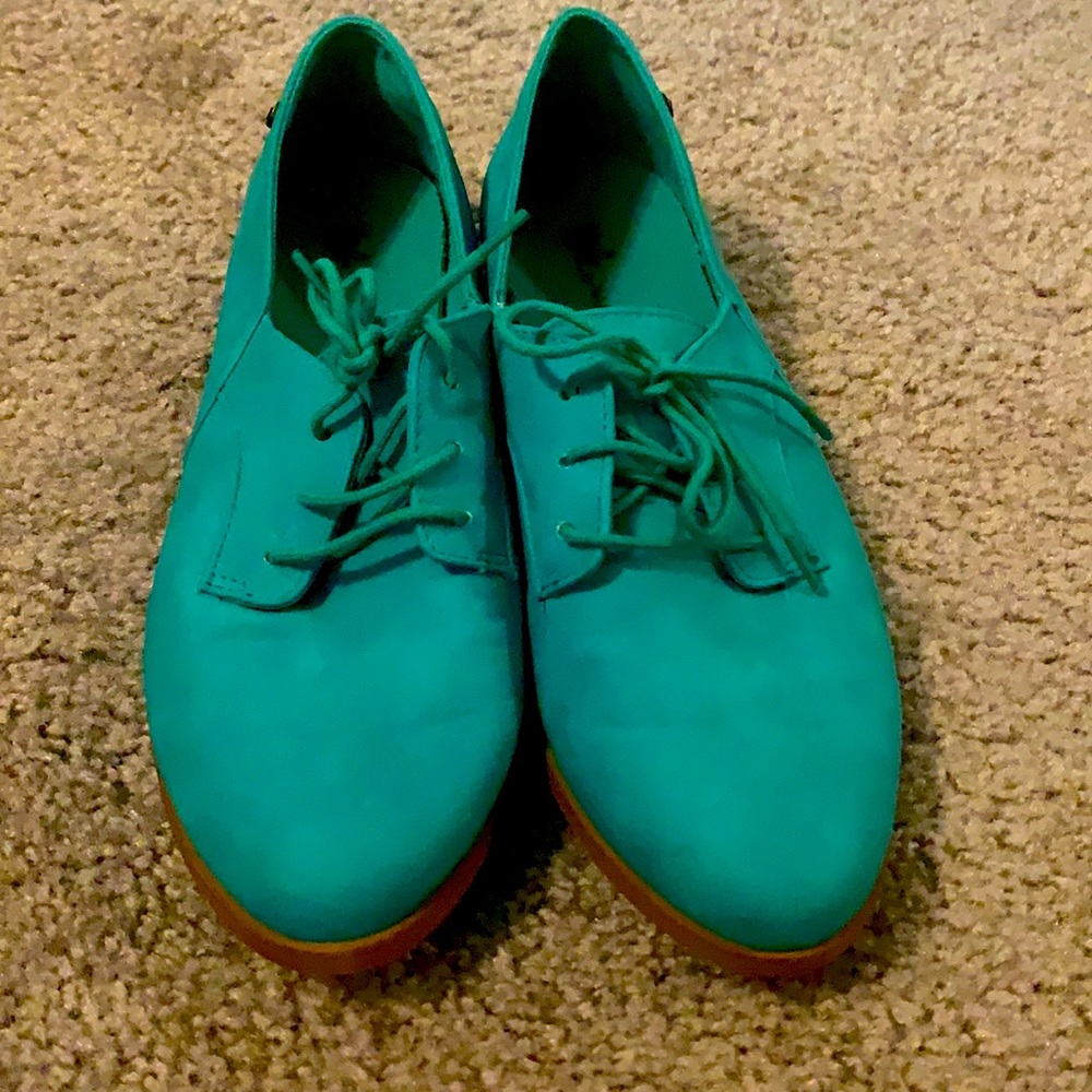 Volcom aqua green oxfords